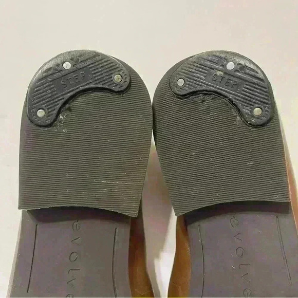 EASY SPIRIT EVOLVE Womens Medium Brown Evolve Pip Slip On Leather Flats 8.5 M - Picture 7 of 9